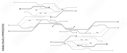 Vector digital white and blue digital technology futuristic circuit board background png..