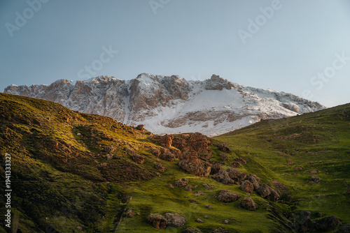 Caucasus mountians Azerbaijan Khinalig village