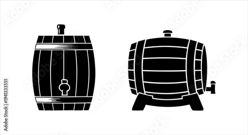 Wooden barrels for wine or beer production and storage
