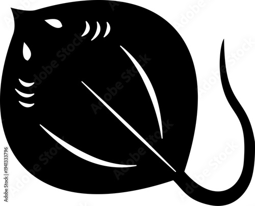 cute cartoon sting ray symbol.