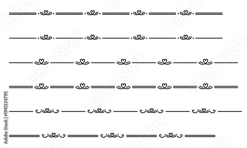 レトロで高級感のあるハート柄の線