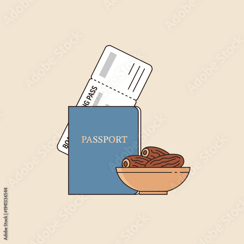 Passport, Dates, and Boarding Pass for Travel Concept