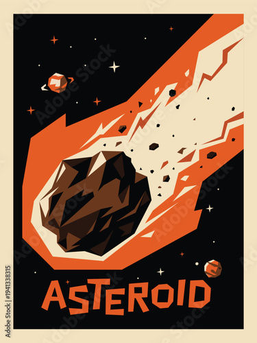 Asteroid in space