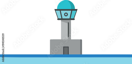 Lighthouse icon vector illustration for navigation and safety