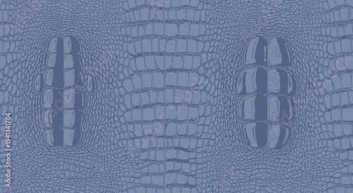 Blue Crocodile Leather Texture Seamless Pattern