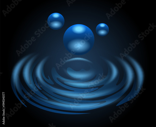 3d water drop