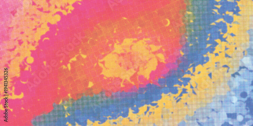 An artistic abstract watercolor background featuring a colorful splash of pink ink and grunge paint splatters on a textured paper vector illustration