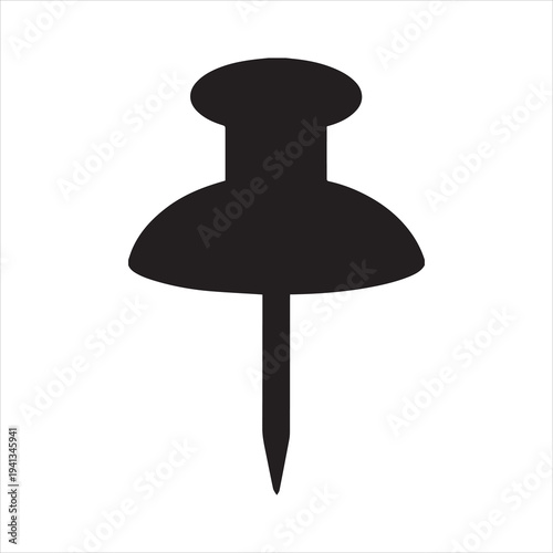 Pushpin silhouette vector,Push pin clip art