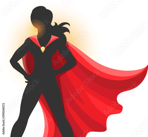 Female superhero silhouette