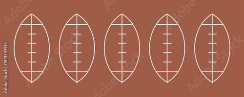 Seamless pattern with vintage American football balls. Patriot Day Pattern Background. Universal vector American football seamless pattern