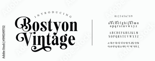 Classic typography beauty fashion elegant minimalist serif italic fonts decorative wedding vintage retro logos. Minimal luxury font alphabet logo. Vector illustration
