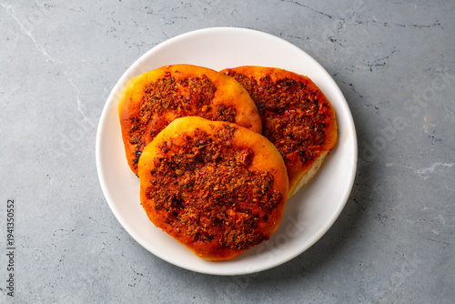 Bread with peppers or spicy...