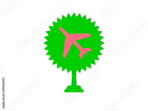 Canvastavla Aviation emblem inside tree high resolution picture