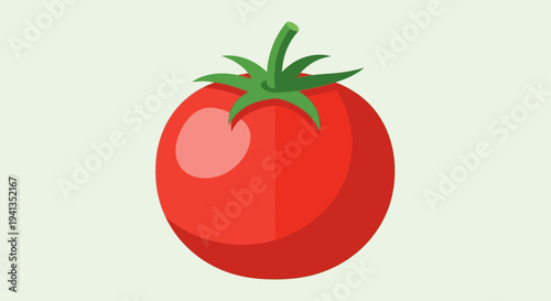 Vibrant red tomato illustration isolated fresh vegetable design