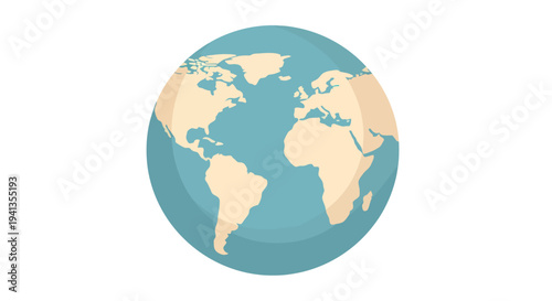 Globe Earth World Map Illustration.