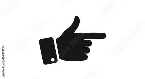Hand Gesture Pointing with Thumb Up Sign.