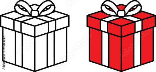 Gift boxes with ribbons, wrapped presents
