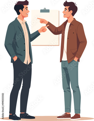 Persona che indica qualcosa con il dito – illustrazione vettoriale