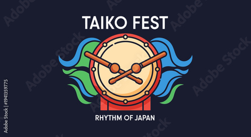 Taiko Fest Rhythm of Japan Drum Festival Event Graphic
