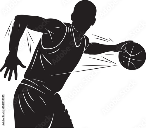 basketball player silhouette vector