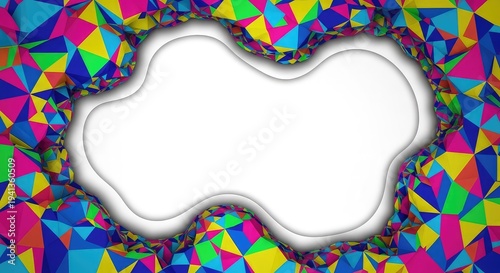 Abstract visual representation of a complex, geometric digital pattern interrupted by a smooth, featureless white void, symbolizing missing data or potential, modern, innovation, information