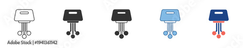 Versatile collection of outboard motor icons presented in various modern graphic styles, suitable for marine, boating, water sports, and travel-related design projects and applications