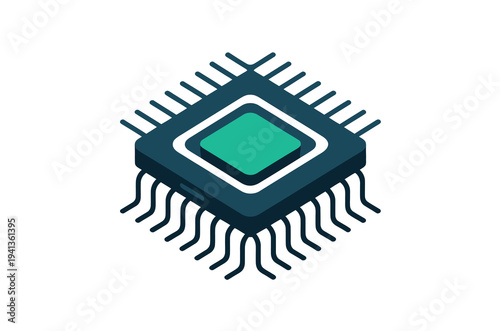 Quantum Chip Technology Symbol