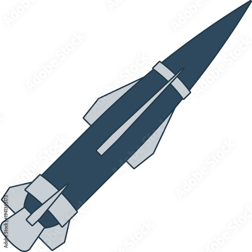 Missile Icon Illustration