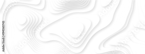 Abstract background vector Abstract wavy line 3d paper cut white background. Abstract pattern with lines. Abstract sea map geographic contour map and topographic contours map background.