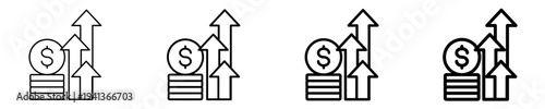 Profit Icon Set Different Style Collection