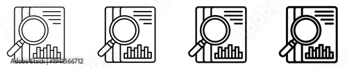 Data Research Icon Set Different Style Collection