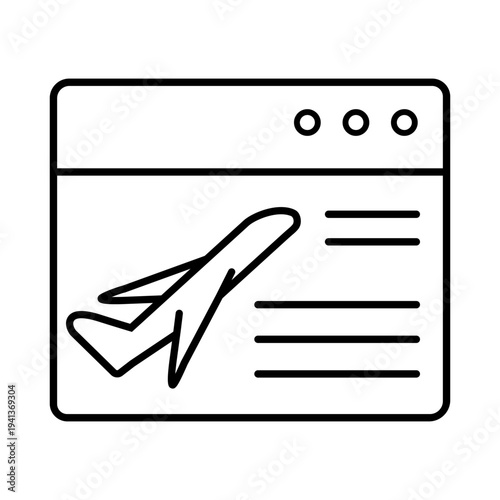 Airline ticket icon vector. Flight ticket Illustration sign. Boarding pass symbol or logo.