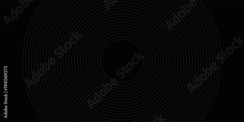 Create a bold look with a centric circle background featuring vector graphics of sound waves.