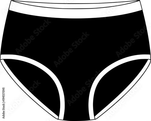 Minimalist Female Swimwear and Lingerie Icon Set - Simple Line Art Fashion Garment Vector