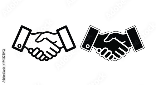 Two hands shaking in different styles representing business agreements or partnerships.