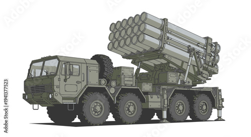 Military Rocket Launcher System on Wheeled Chassis, Defense Technology