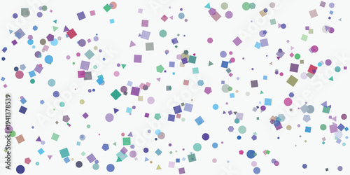 Colorful Translucent Geometric Shapes Abstract Pattern Background