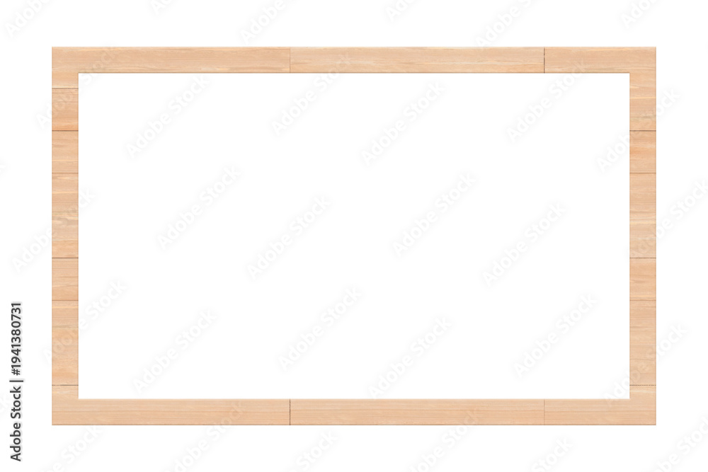 Obraz premium Segmented light wood picture frame mockup