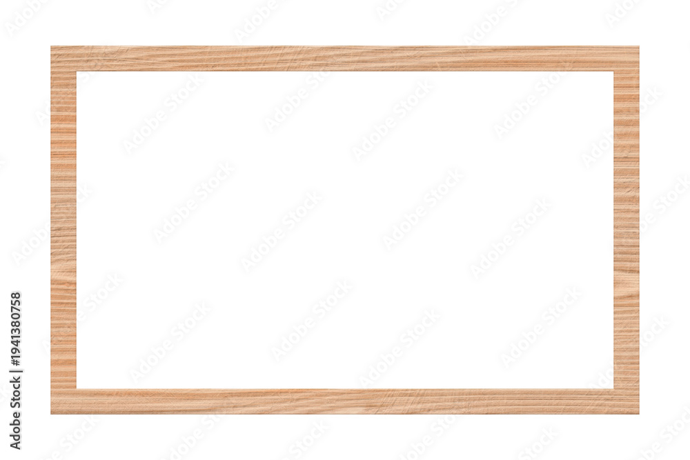 Obraz premium Straight grain oak wood picture frame mockup