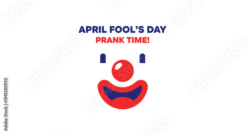 April Fools Day vector isolated on White Background
