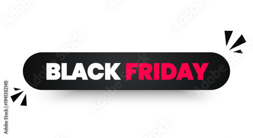 Rounded Black Friday Shopping Day Label