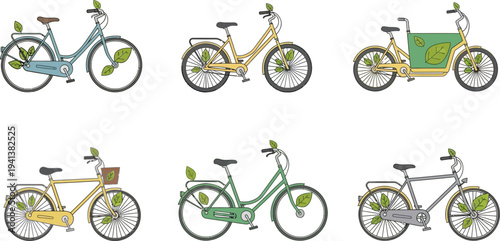 Bicycles, Vintage, Urban, Vector