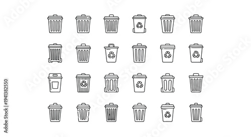 Collection of diverse architectural and historical monument icons in a grid layout