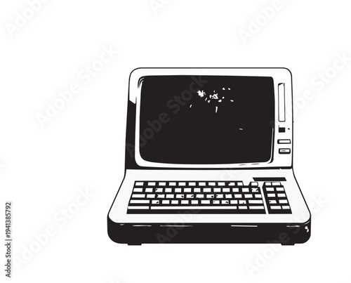 laptop computer isolated on white