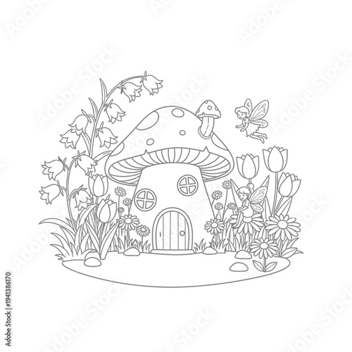 Green energy and sustainable environment concept with wind turbines and solar panels illustration