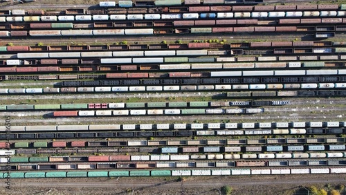 Photos train cars top view