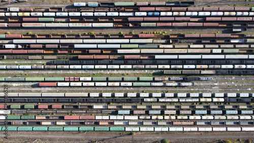 Foto train cars top view