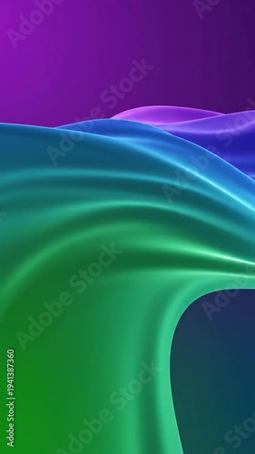 Abstract flowing waves of vibrant color create a dynamic background