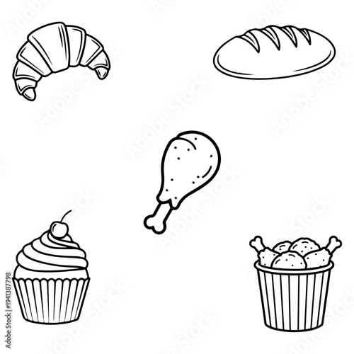 Gemini said

A cute vector illustration of a pink celebration cake and cupcake set featuring chocolate muffins with cream icing and cherry toppings for a delicious birthday bakery card