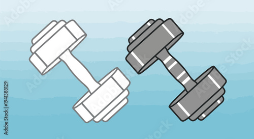 Pair of barbell weights used for strength training exercises in a gym setting